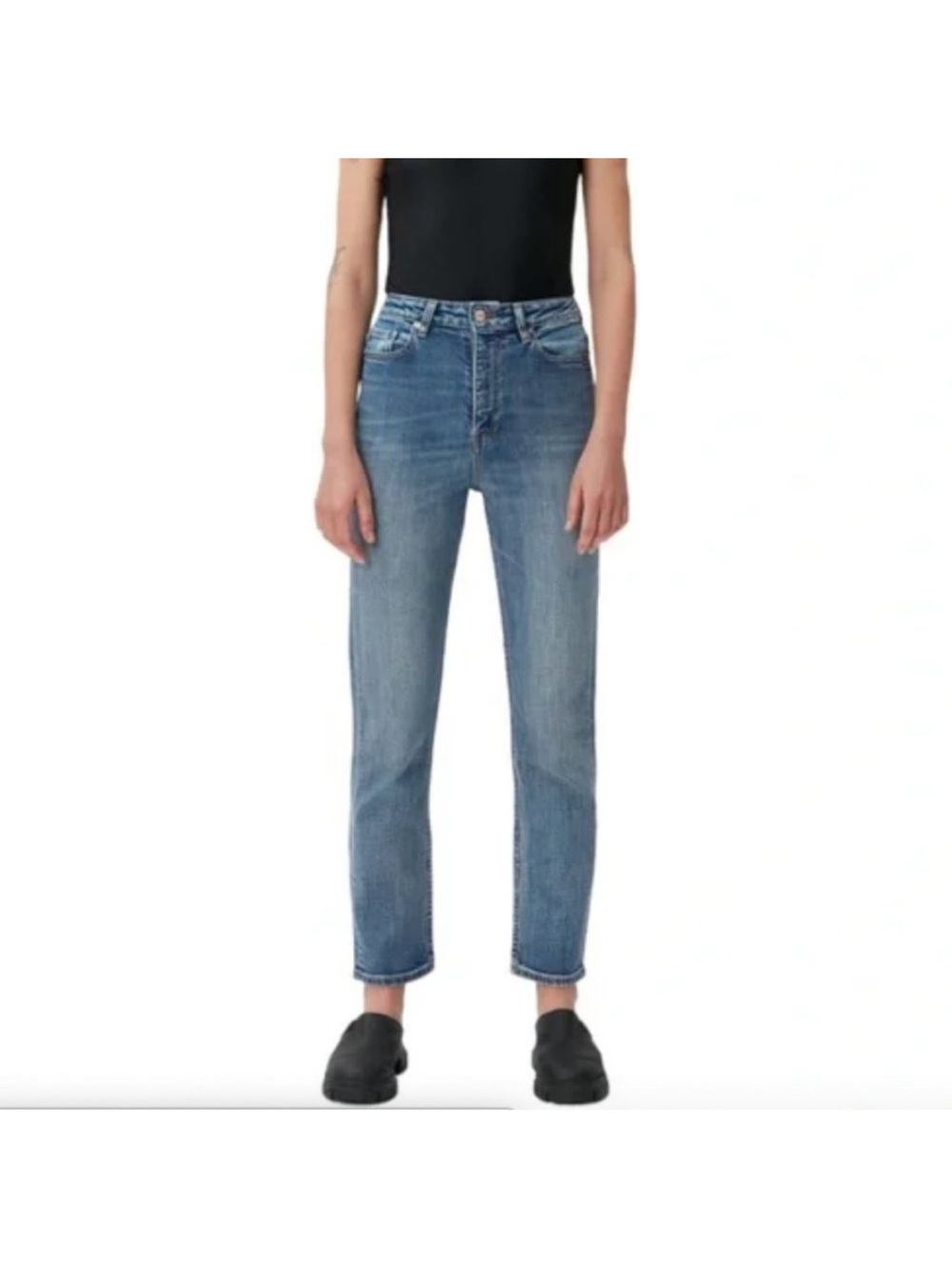 GANNI Cutye Cropped High Rise Jeans Sz 24